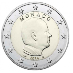 2 Euros Monaco 2022, UNC, Face nationale Prince Albert II