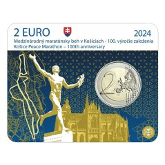 copy of 2 Euros Slovaquie 2024, UNC, Les 100 ans du marathon de Košice.