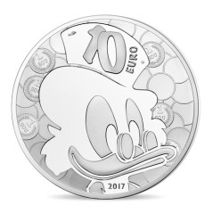 Pièce de 10 Euros Argent Colorisé, FRANCE 2017, BE, La Bande à Picsou