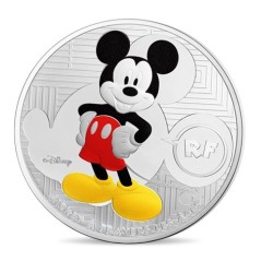 Pièce de 10 Euros Argent Colorisé, FRANCE 2016, BE, Mickey à travers les âges