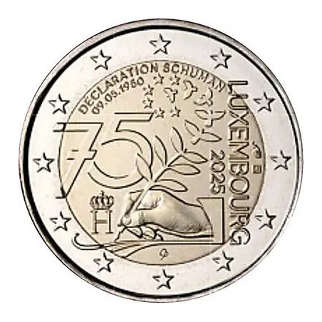 copy of 2 euros Luxembourg 2025, UNC, 25 ans de l'accession au trône du Grand-Duc Henri