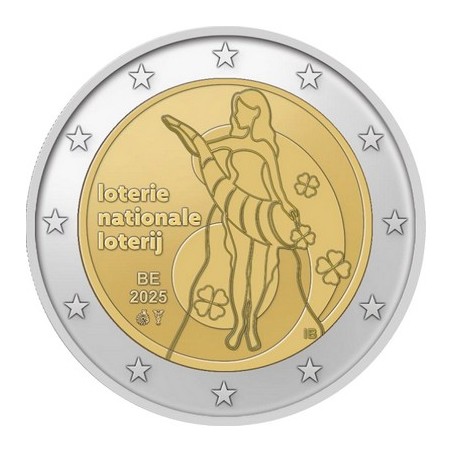 2 euros Belgique 2025, BU, Loterie Nationale, Coincard Version Française