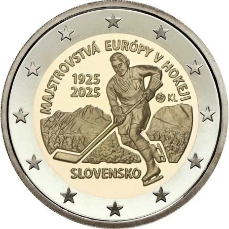 copy of 2 Euros Slovaquie 2024, UNC, Les 100 ans du marathon de Košice.