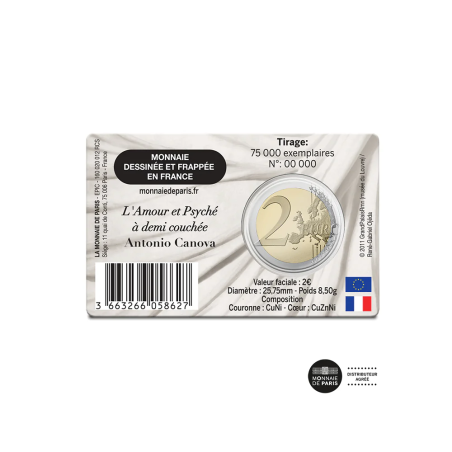 copy of 2 Euros France 2025, BU, Musée du Louvre, Coincard Amour et Psyché