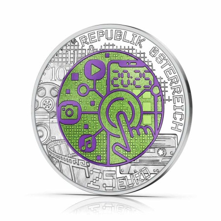 Pièce de 25 Euros Autriche 2025, BU, Niobium, Numérisation
