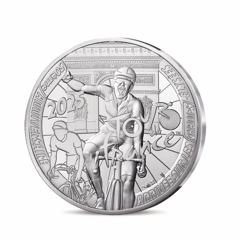 10€ France 2025, UNC, Arrivée du Tour de France aux Champs Elysées