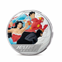 100 euros France 2025, UNC, Justice League en argent colorisée