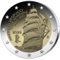 Duo 10€ et 2€ Italie 2025, BE, La rose des Vents + l'Amerigo Vespucci