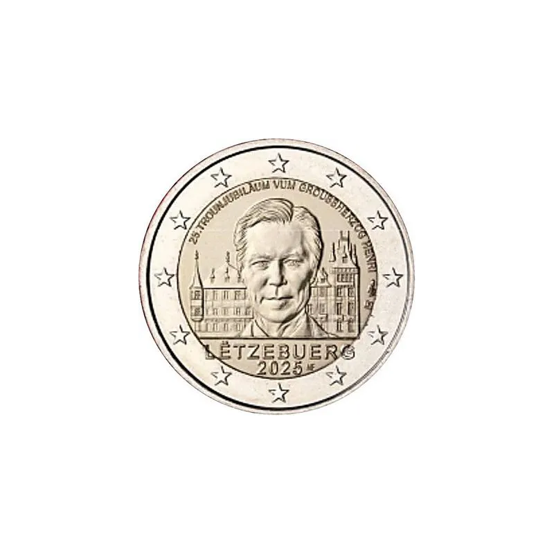 2 euros Luxembourg 2025, BU, 25 ans de l'accession au trône du Grand-Duc Henri "Poinçon KNM"