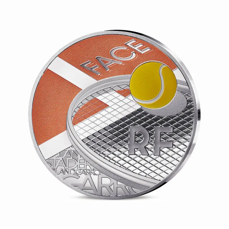 10 euros France 2025, BE, Roland Garros Colorisée