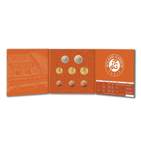 Coffret série 8 pièces euro France 2025 BU Roland Garros