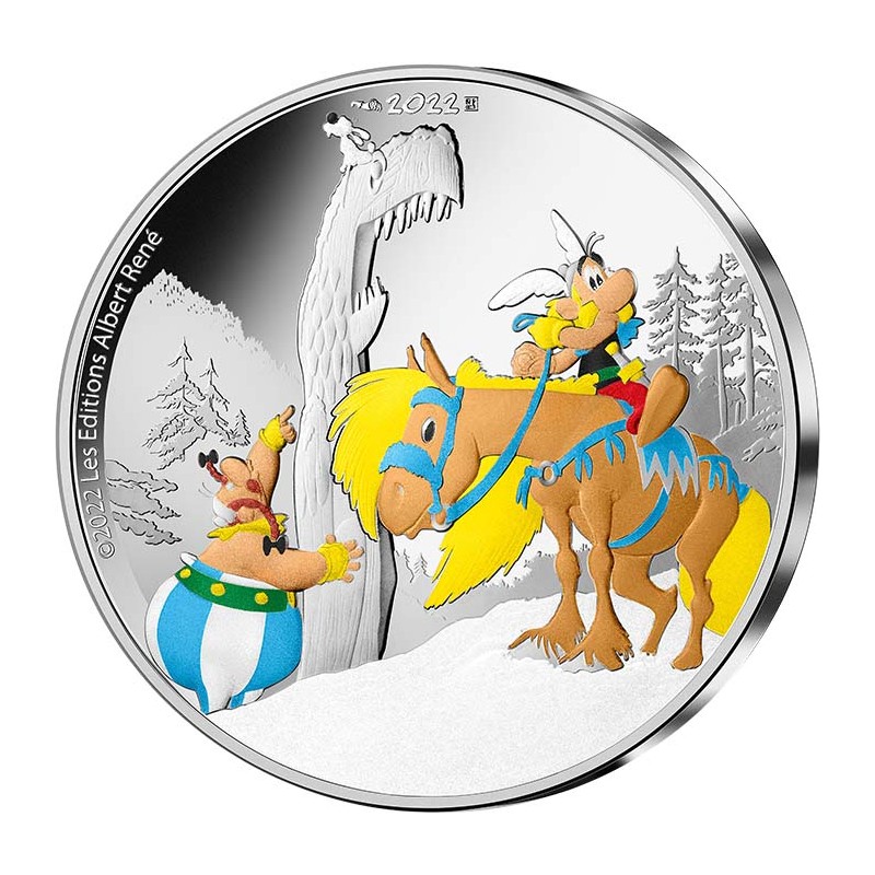 10 Euros France 2022, BE, Astérix et le Griffon - Argent Colorisée 10 Euros France 2022, BE, Astérix et le Griffon - Argent Colorisée