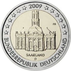 2 Euros Allemagne 2009, UNC, Présidence de la Sarre au Bundesrat, Atelier A