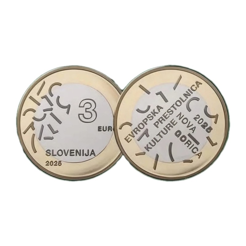 3 Euros Slovénie 2025, UNC, Capitale Européenne de la Culture