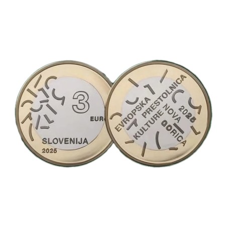 3 Euros Slovénie 2025, UNC, Capitale Européenne de la Culture