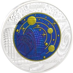 Pièce de 25 Euros Autriche 2015, BU argent et niobium, la Cosmologie