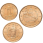 Série 3 pièces Saint Marin 2006, UNC, Face nationale 1, 2 et 5 cts Série 3 pièces Saint Marin 2006, UNC, Face nationale 1, 2 et 5 cts
