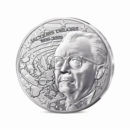 10€ France 2025, UNC, 100eme Anniversaire de Jacques Delors