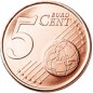 Série 3 pièces Autriche 2002, UNC, Face nationale 1, 2 et 5 cts