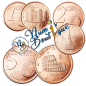 Série 3 pièces Italie 2002, UNC, Face nationale 1, 2 et 5 cts