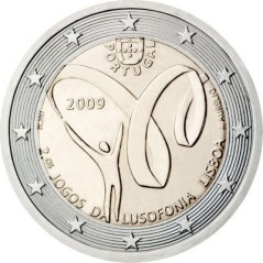 2 Euros Portugal 2009, UNC, Jeux de la Lusophonie 2009 à Lisbonne