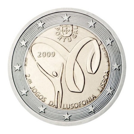 2 Euros Portugal 2009, UNC, Jeux de la Lusophonie 2009 à Lisbonne