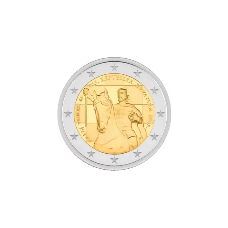 2 euros Croatie 2025, BE, Les 1100 ans du Royaume de Croatie et  et le couronnement du roi Tomislav
