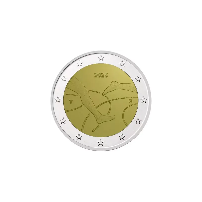 2 euros Finlande 2025, UNC, 100 ans du match d’athlétisme Finlande/Suède