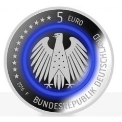 5 Euros, Allemagne 2016, UNC, Planète Terre, Atelier au hasard