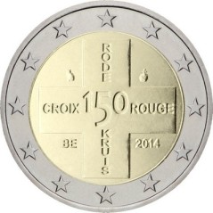 2 Euros Belgique 2014, UNC, 150e anniversaire de la Croix Rouge Belge