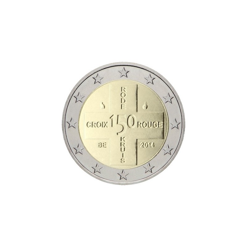 2 Euros Belgique 2014, UNC, 150e anniversaire de la Croix Rouge Belge
