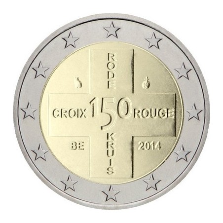 2 Euros Belgique 2014, UNC, 150e anniversaire de la Croix Rouge Belge