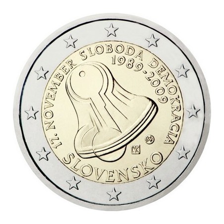 2 Euros Slovaquie 2009, UNC, 20ᵉ anniversaire de la révolution de velours