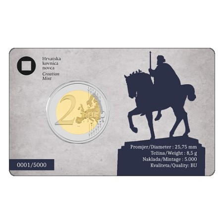 2 euros Croatie 2025, BU, Les 1100 ans du Royaume de Croatie et  et le couronnement du roi Tomislav