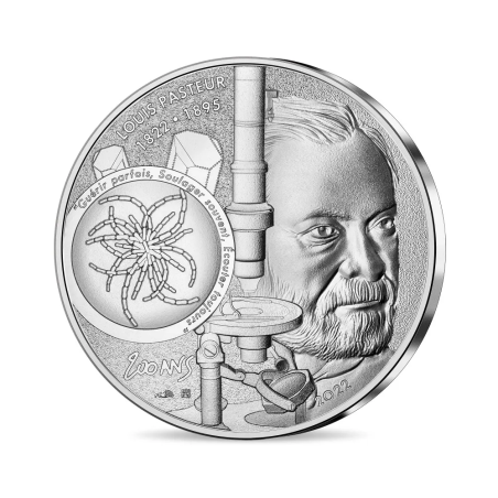 10 euros France 2022, UNC, Bicentenaire de la naissance de Louis Pasteur