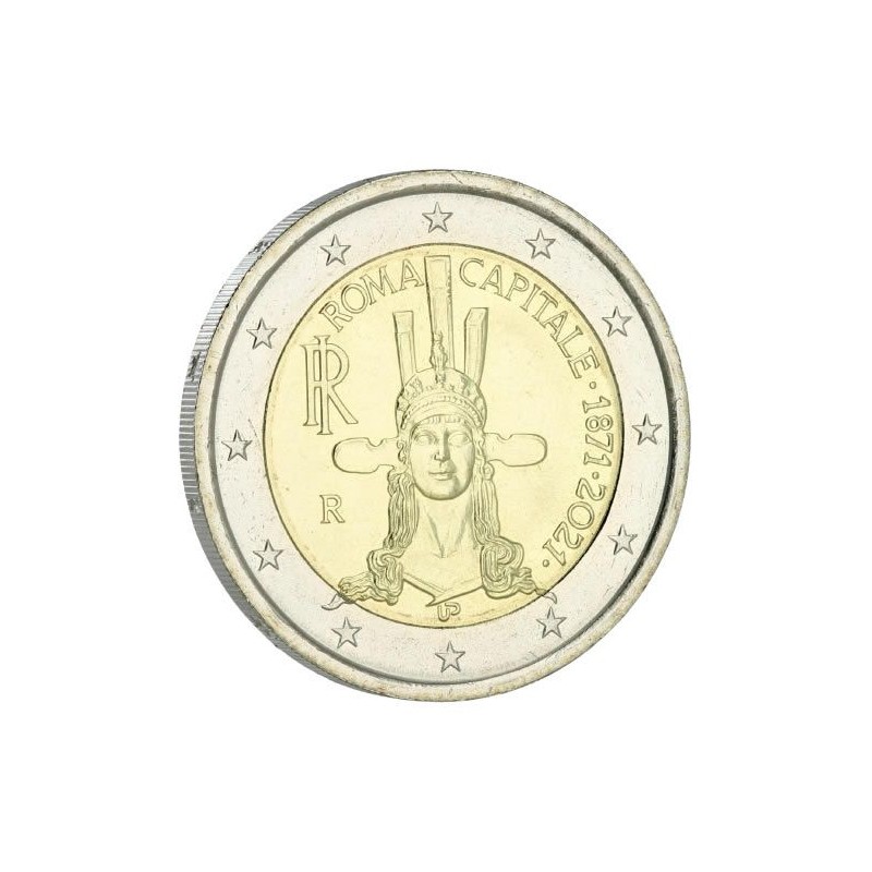 2 Euros Italie 2021 Rome comme capitale de l'Italie 2 Euros Italie 2021 Rome comme capitale de l'Italie