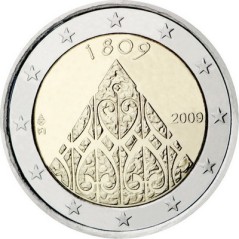 2 Euros Finlande 2009, UNC, 200ᵉ anniversaire de la première Diète et création des institutions du gouvernement de la Finlande