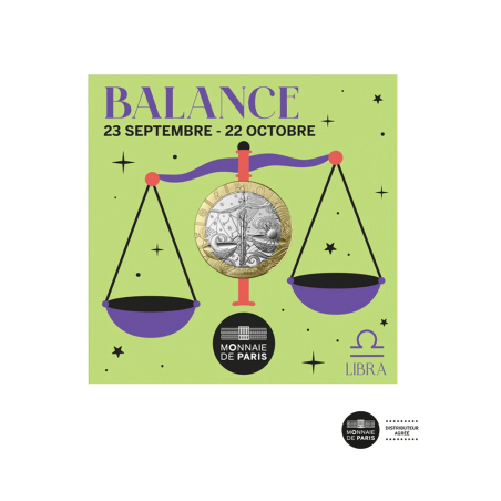 5 Euros, France 2026, UNC, Balance, Signe du Zodiaque