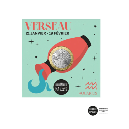 5 Euros, France 2026, UNC, Verseau, Signe du Zodiaque
