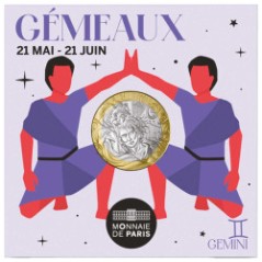 5 Euros, France 2026, UNC, Gémeaux, Signe du Zodiaque