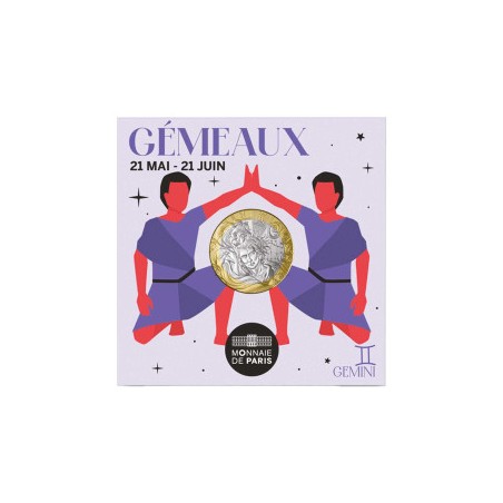 5 Euros, France 2026, UNC, Gémeaux, Signe du Zodiaque