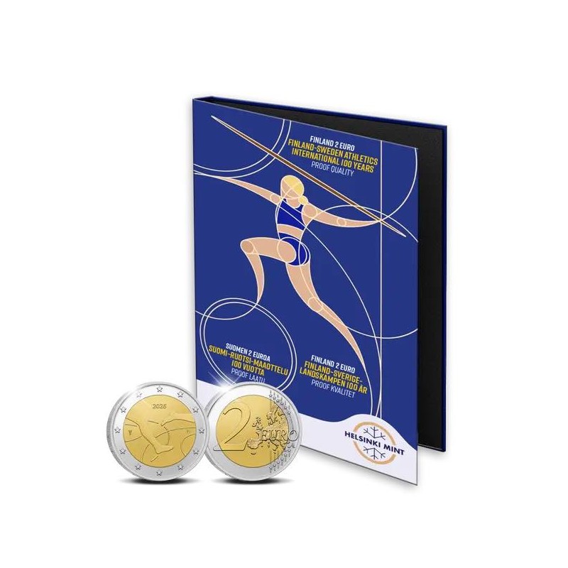 2 euros Finlande 2025, BE, 100 ans du match d’athlétisme Finlande/Suède