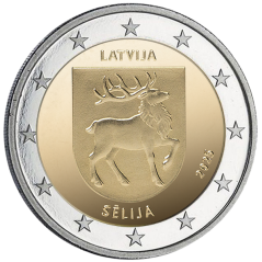 Pièce de 2 euros Lettonie 2025, UNC, La région SELIJA