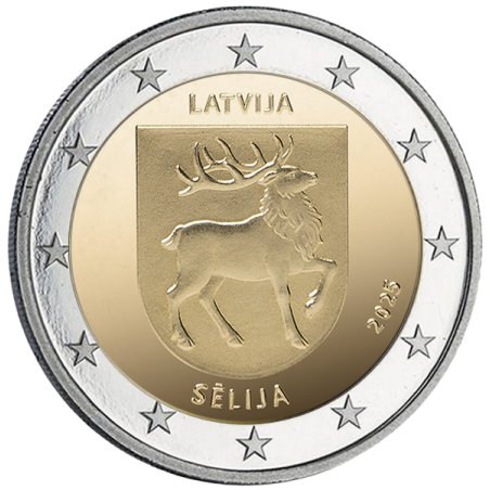 Pièce de 2 euros Lettonie 2025, BU, La région SELIJA