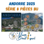 Série 8 pièces Euros Andorre 2025, BU, Face nationale classique Série 8 pièces Euros Andorre 2025, BU, Face nationale classique