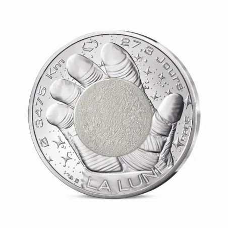 10 euros France 2025, UNC, La lune, L'odyssée spatiale avec Thomas Pesquet