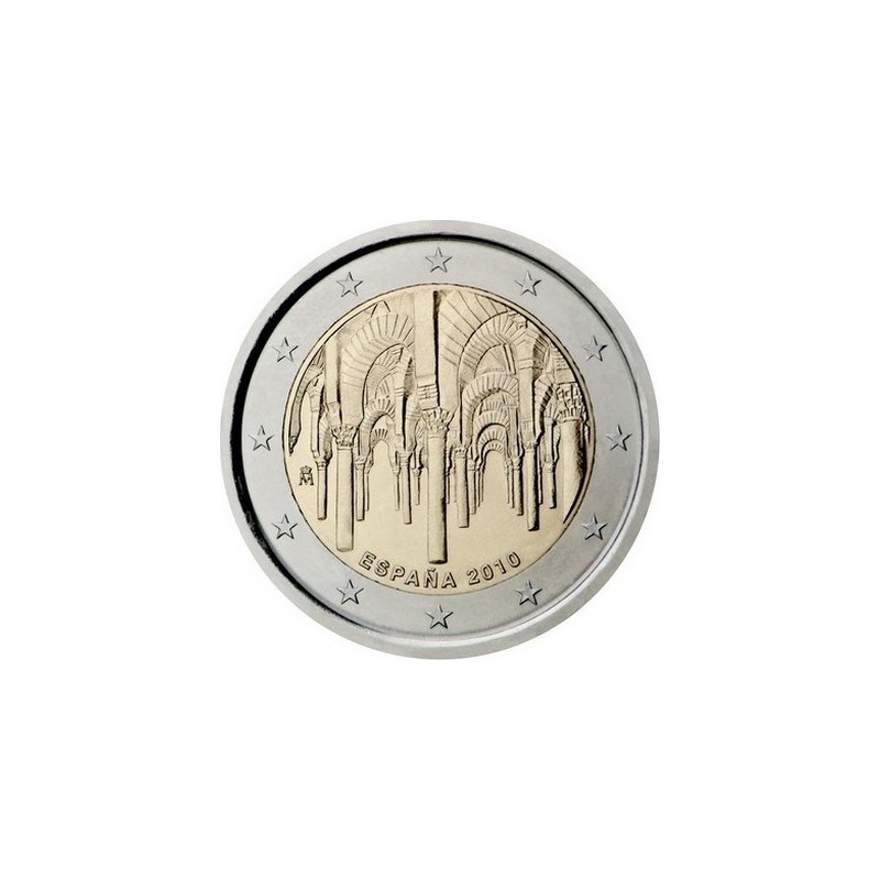 2 Euros Espagne 2010, UNC, Centre historique de Cordoue inscrit par l’UNESCO sur la liste du patrimoine mondial depuis 1984