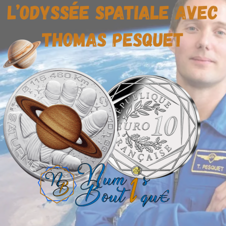 10 euros France 2025, UNC, Saturne, L'odyssée spatiale avec Thomas Pesquet