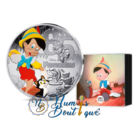 10 euros France 2025, Argent colorisé, BE, Les classiques Disney "Pinocchio"