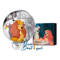 10 euros France 2025, Argent colorisé, BE, Les classiques Disney "La Belle et le Clochard"